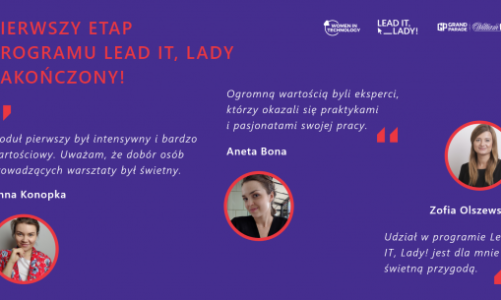 Liderki w IT. Pierwszy etap programu Lead IT, Lady zakończony