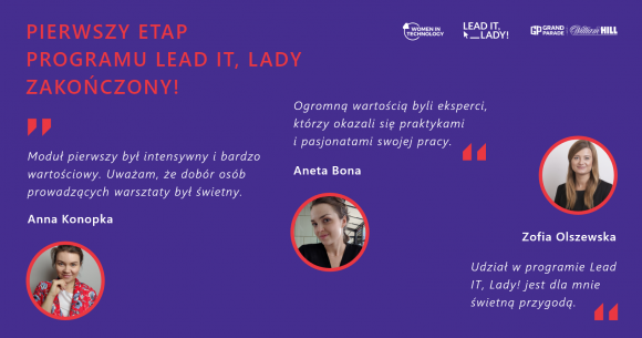 Liderki w IT. Pierwszy etap programu Lead IT, Lady zakończony