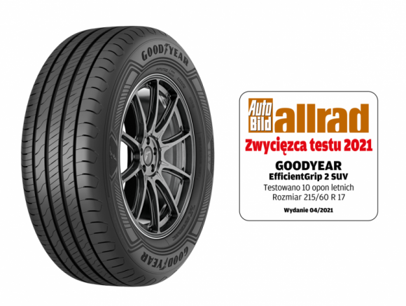 Goodyear EfficientGrip 2 SUV zwycięzcą testu magazynu Auto Bild allrad