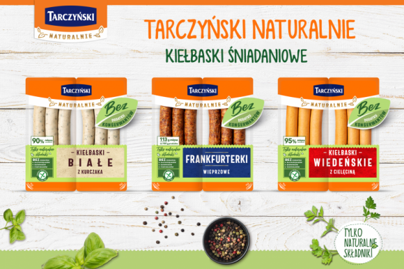 Tarczyński rozbudowuje linię Naturalnie o trzy kolejne produkty